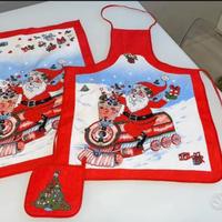 Set Natale presina strofinaccio grembiule