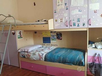 Cameretta completa lilla e rosa