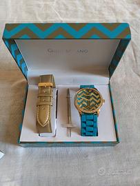 Orologio Donna Ancora Gold Azzurro Set cinturino