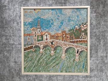 Quadro mosaico 80x80 cm – Ponte Pietra Verona – 