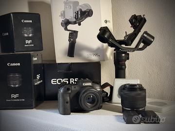 Canon R5 + 50 mm + DJI Ronin RS3 mini