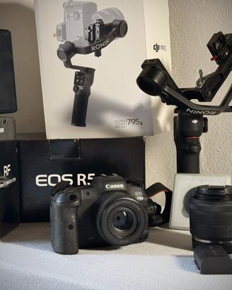 Canon R5 + 50 mm + DJI Ronin RS3 mini