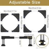 Base per Lavatrice, asciugatrice e frigorifero