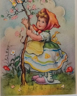 6 stampe antiche di bambini  originali  1900