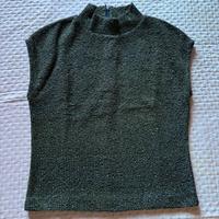 Top Zara verde e oro