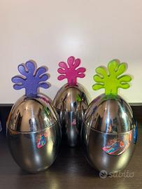 Set 3 Ovo Alessi in acciaio