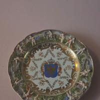 Piatto antico 700 capodimonte dipinto a mano