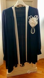 Coprispalla blù in tessuto leggero  trasparente