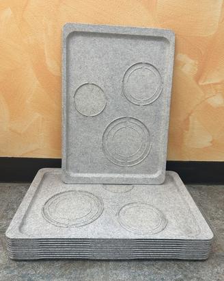 Vassoio rettangolare in plastica per mense