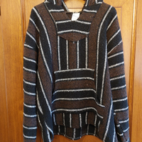Felpa vintage hippie con cappuccio L