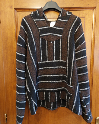 Felpa vintage hippie con cappuccio L