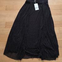 Gonna nera/lurex argento