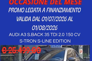 AUDI A3 S.BACK 35 TDI 2.0 150 CV S-TRON S-LINE EDI