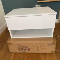 Comodino sospeso bianco