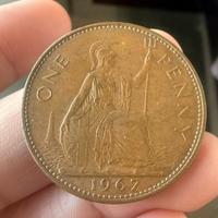 Moneta One Penny 1967 - Regina Elisabetta II