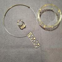 parure collana bracciale anello cristalli Swarovsk