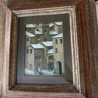 Quadro raro norberto naif spello firmato dietro