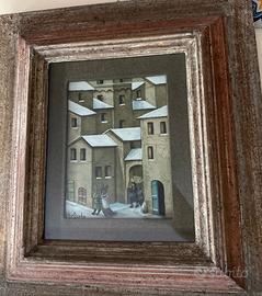 Quadro raro norberto naif spello firmato dietro