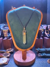 Collana Pendente Avventurina Verde Cristallo 58cm