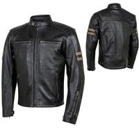 GIACCA PELLE VINTAGE MOTO CAFE' RACER MOORE UOMO