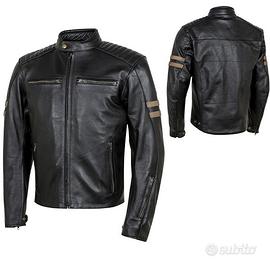 GIACCA PELLE VINTAGE MOTO CAFE' RACER MOORE UOMO