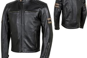 GIACCA PELLE VINTAGE MOTO CAFE' RACER MOORE UOMO