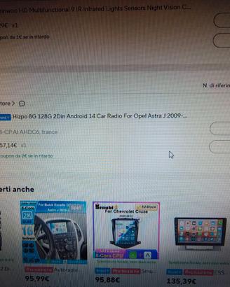 Autoradio Hizpo 4G+64G X Opel Astra J