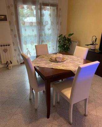 Tavolo allungabile 100x200cm legno massello scuro