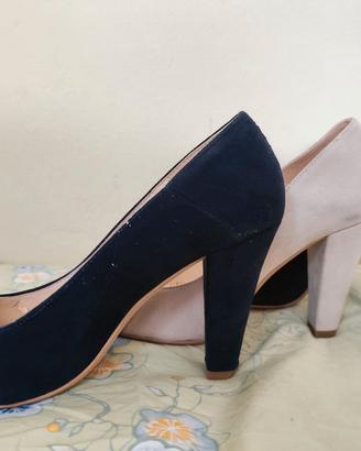 3 paia décolleté nero/blu/beige