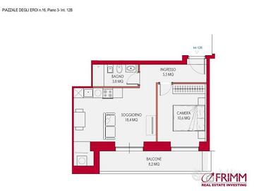 Appartamento di 50 m² con 2 locali a Roma