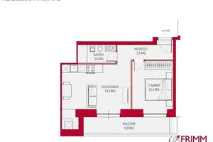 Appartamento di 50 m² con 2 locali a Roma