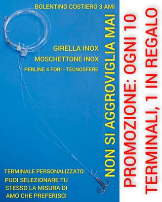 Terminale bolentino con perline 4 fori tecnosfere