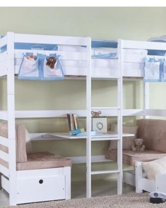 LETTO A CASTELLO CON SCRIVANIA