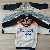 Set 5 felpe bambino taglia dai 18 ai 24 mesi