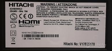 ricambi hitachi 43HB6WS2I, tv Hitachi, ricambi 43"
