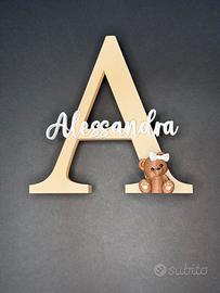 Lettera nome decorativa e stampe in 3D