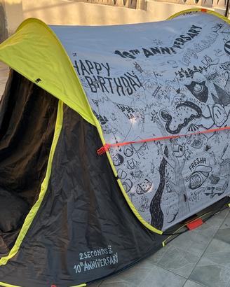 Tenda campeggio 2 piazze Quechua  richiudibile
