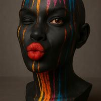 Scultura Smack da pavimento 