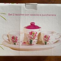 Set 2 tazzine vassoio e zuccheriera Roman Gallery