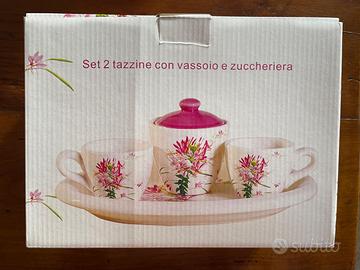 Set 2 tazzine vassoio e zuccheriera Roman Gallery