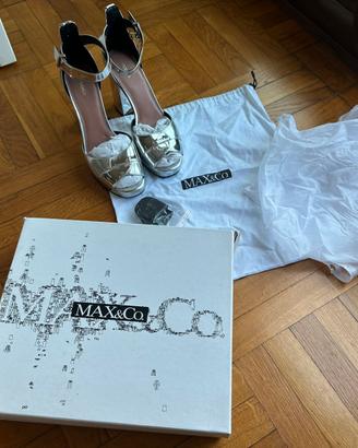 Sandali max e co argento