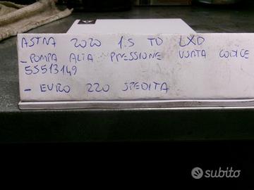 Pompa alta pressione opel astra 1.5 td lxd