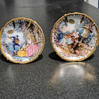 Coppia piattini Porcelaine de Limoges France