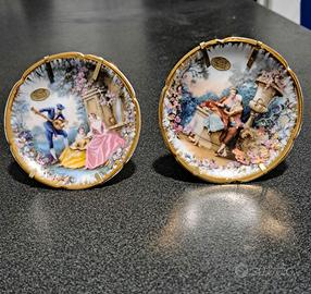 Coppia piattini Porcelaine de Limoges France