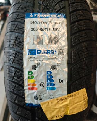 4 GOMME INVERNALI NUOVE 205/45 R17 88V TRIANGLE