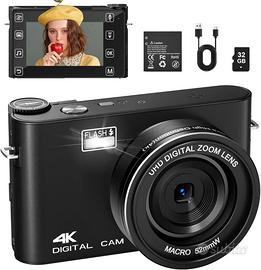 Fotocamera digitale compatta da 64 MP 5K