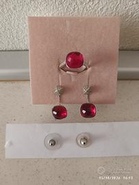 Parure Swarovski anello mis. 52 + orecchini
