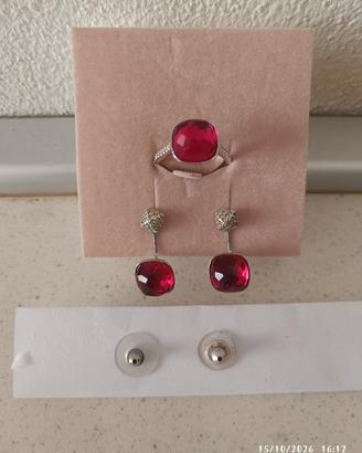 Parure Swarovski anello mis. 52 + orecchini