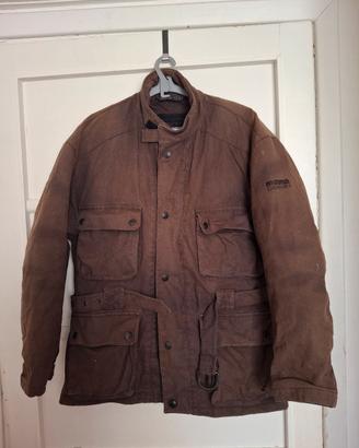 Giacca da moto marrone Momo design. Tg. 50