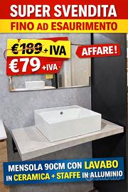 Promo 79€ top con lavabo appoggio fine serie